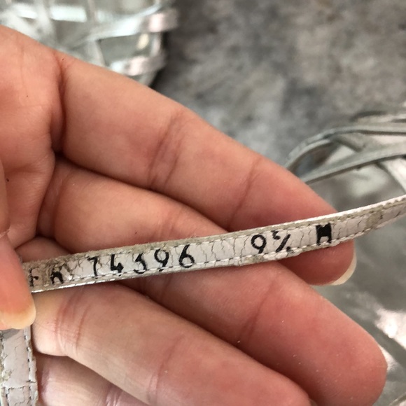 NWOT! - STUART WEITZMAN Silver Strappy Heels - Picture 10 of 13